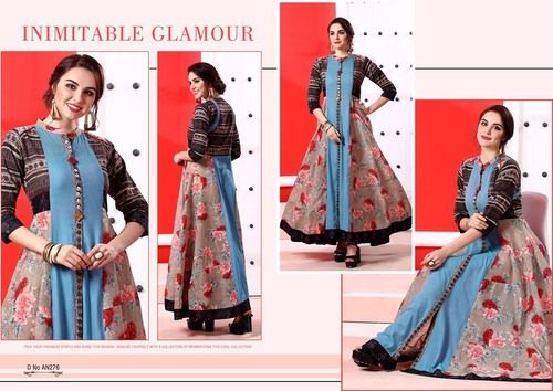 Multi Ladies Long Georgette Kurti