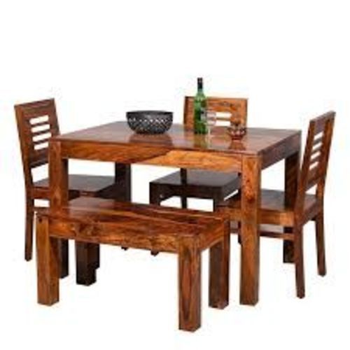 Antique Solid Wood Dining Table Set - Seats 5 to 7 | Stylish Waterproof, Easy to Clean, Durable, Indian Style