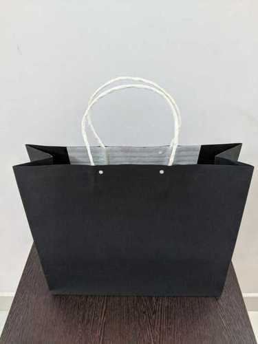 Black Customized Paper Carry Bag