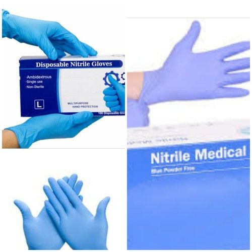 Disposable Nitrile Hand Gloves - New, Good Quality | Comfortable, Smooth Finish, Plain Pattern, Full Finger Style