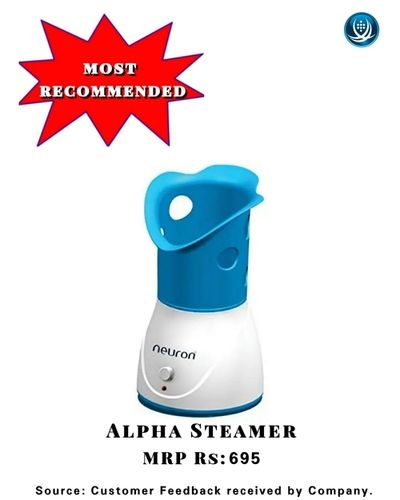 White and Blue Alpha Steamer