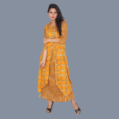 Multi Color Mill Printed Rayon Kurti