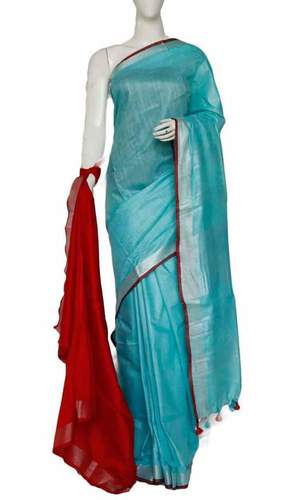 Pure Silk Linen Saree