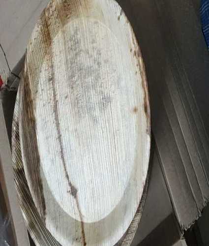 Beige 12 Inch Areca Leaf Round Plate