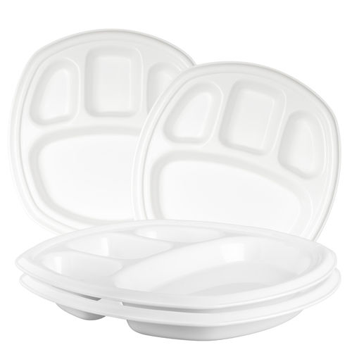 Acrylic 5 Compartment Oval Plate