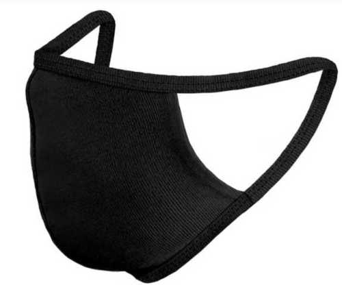 Black Color Cotton Face Mask Gender: Unisex