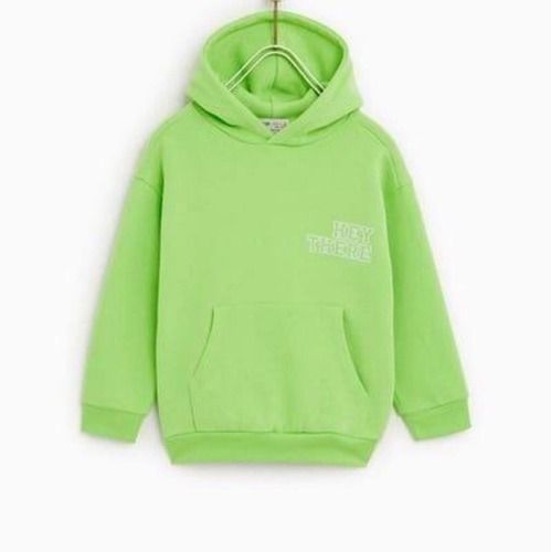 Green Girls Full Sleeves Fancy Sweatshirt