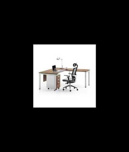 Durable L Shape Wooden Office Table