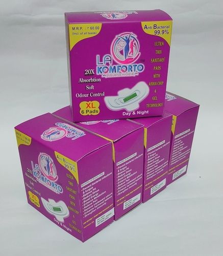 Premium Quality Ultra Thin Xl Anion Sanitary Napkins (Lakomforto) Absorbency: 140 Milliliter (Ml)