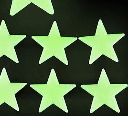 Glowing Stars - Customized Size, Multicolor | Lightweight, Durable, Fireproof, Water Resistant, Easy Peel Off for Christmas Decoration