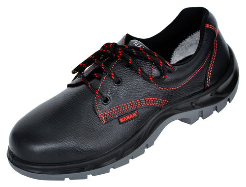 Black Karam Full Grain Leather Safety Shoes