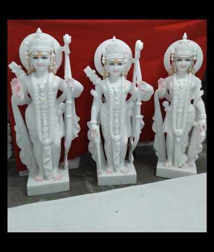 Makrana Marble Ram Darbar Murti Height: 1 - 6 Inch (In)