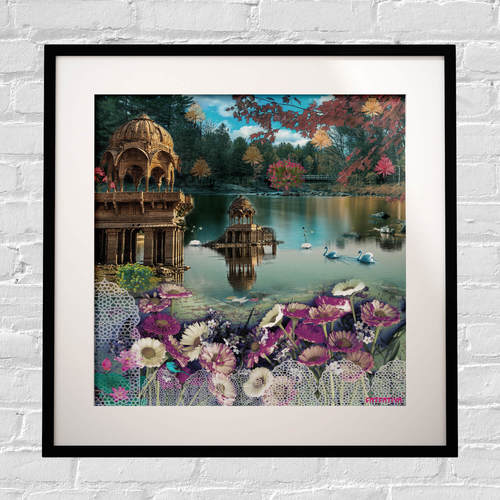 Gadisar Lake Framed Indian Wall Art Print