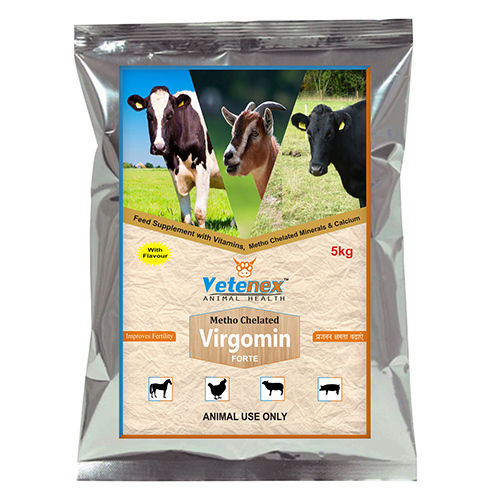 VETENEX Virgomin Forte Metho Chelated Mineral Mixture Powder Supplement For Cattle, Cow, Buffalo, Poultry, Goat, Pig And Horse 5 Kg
