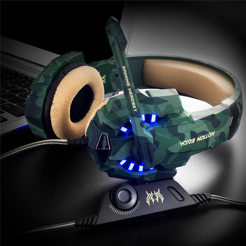 G9600 Stereo Camouflage Gaming Headset Noise Cancelling Headphones With Mic