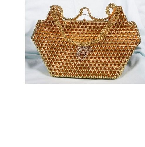 Pearl and Metal Chain Handbag - Large Capacity for Ladies, Unique Open Button Design | Ideal for Parties, Weddings, and Casual Events