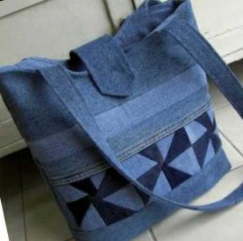 Eva Shoulder Handbag - Blue Denim Weave - JW PEI