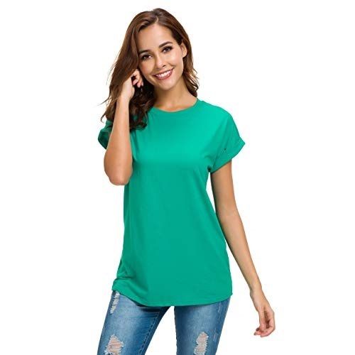 Various Colors Are Availabel Ladies Plain Round Neck T Shirts