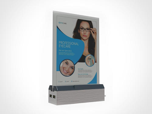 White Mobile Charger With Menu Card Holder