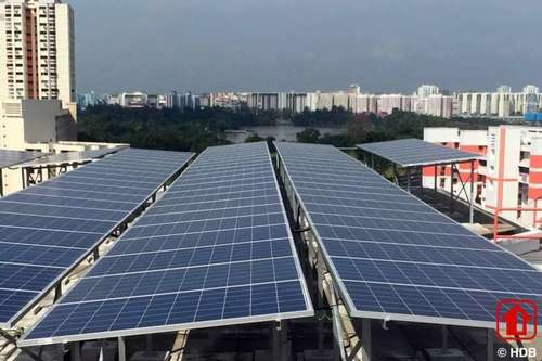 Blue Rooftop Solar Power Harvesting System