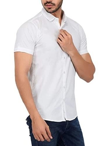 Breathable Mens White Cotton Shirt