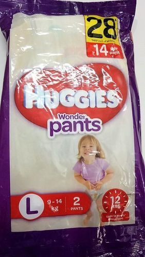 White Huggies Baby Cotton Diaper