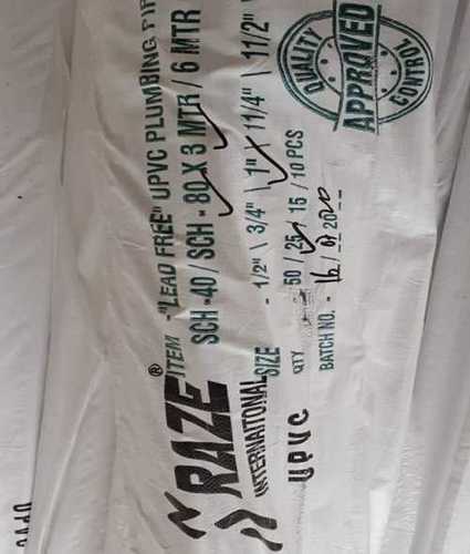 White Upvc/Cpvc Pp Woven Sacks