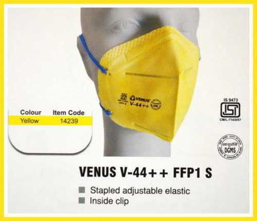 Yellow Colored Safety Mask Gender: Unisex