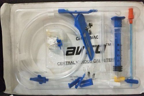 White Avro Cvc Triple Lumen Catheter