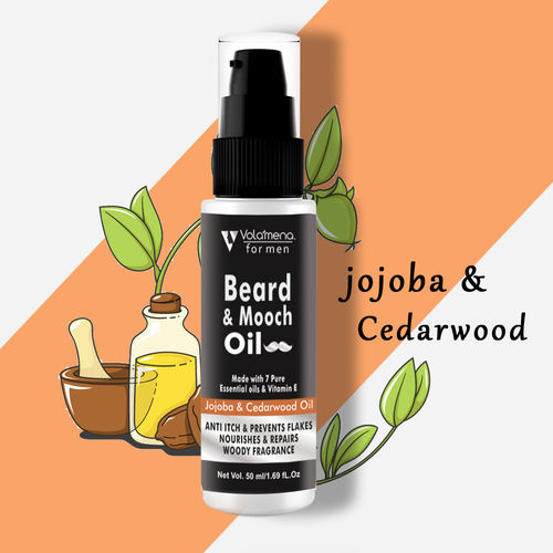 Volamena Beard & Mooch Oil With Jojoba And Cedarwood Beard Oil 50Ml Gender: Male