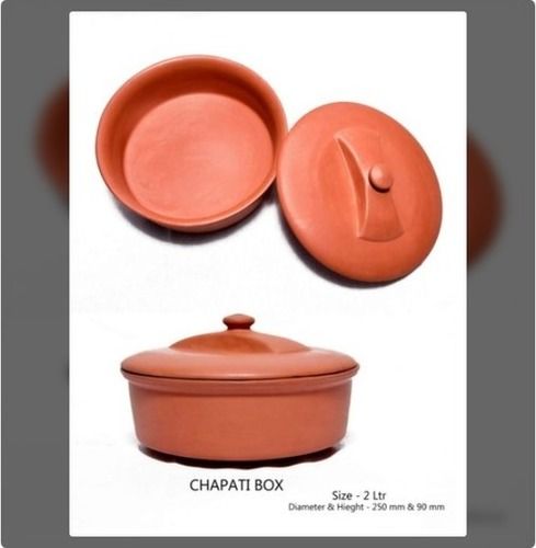 2L Red Clay Chapati Box