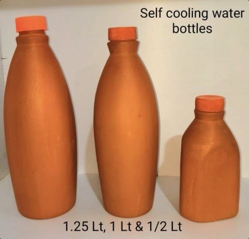 Clay Self Cooling Water Bottle Height: 6-10 Inch (In)