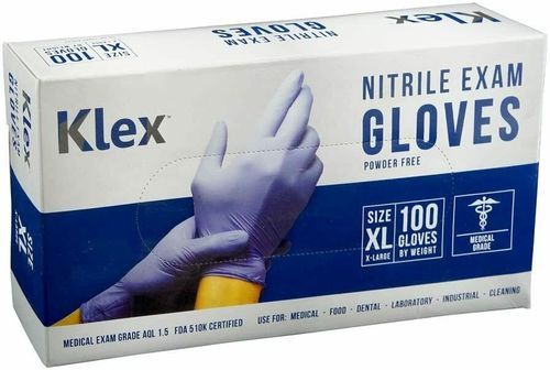 Klex Powder Free Nitrile Exam Gloves
