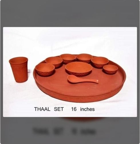 Red Clay Thali Set