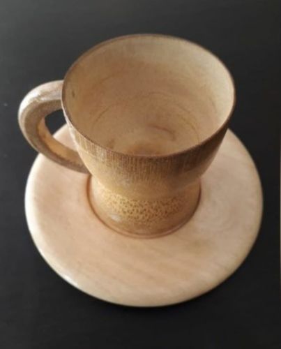 Highly Durable Bamboo Cup Saucer Size: 4 Inch