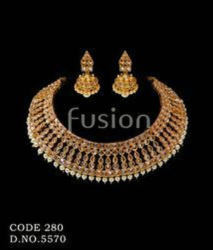 Traditional Polki Wedding Necklace Set Gender: Women