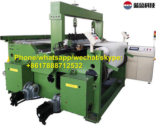 Green 1300Mm Weaving Width Cnc Stainless Steel Wire Mesh Weaving Machine 