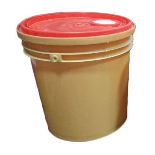 Plastic Grease Storage Container - 1 Kg Capacity, HDPE Plastic Material, Yellow Color, Screw Cap Design in Plastic Bag Packaging