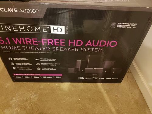 enclave audio cinehome hd 5.1 wireless audio home theater system