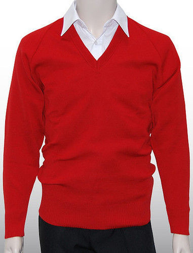 Wool Red Corporate Mens Pullovers