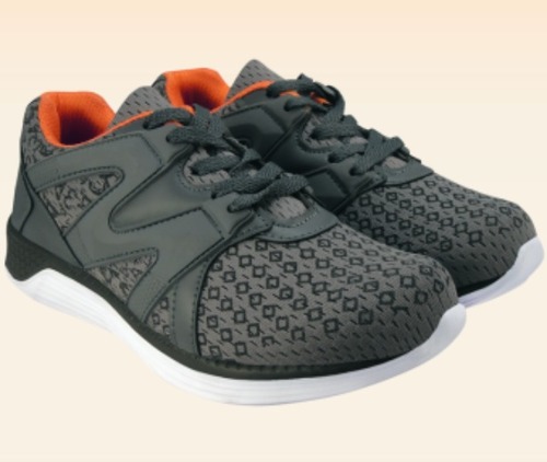 Air Zone 7247 Grey And Orange Mens Sports Shoes Size: All