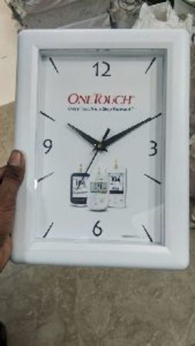 White Fancy Rectangle Wall Clocks