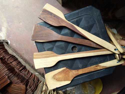 Natural Wooden Kitchen Utensils Set Size: Multiple