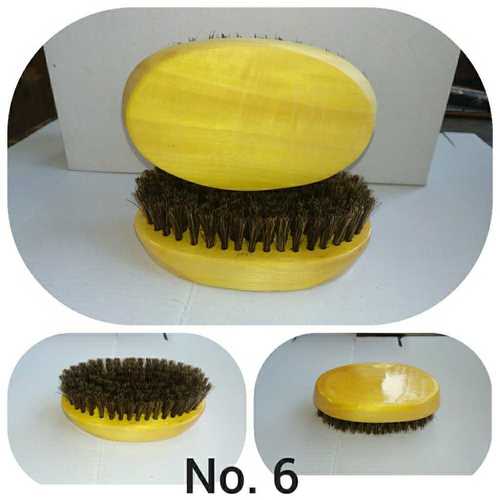 Natural Wood No 6 Horse Hair Beard Brush For Shoe Polishing