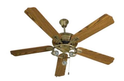 Cedar Antique Brass Remote Controlled Ceiling Fan Blade Material: Wood