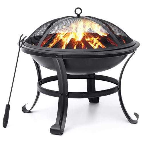 Portable Customized Outdoor Fire Pit - Iron, Coated Finish, Various Colors | Clean Burning, Wind Resistant, Easily Assembled, Portable Design