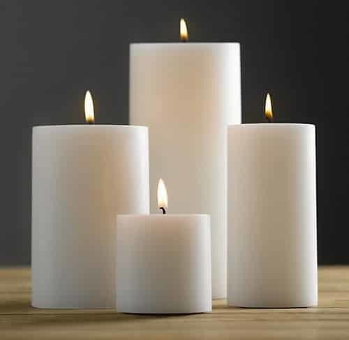 Praffin Wax White Candles
