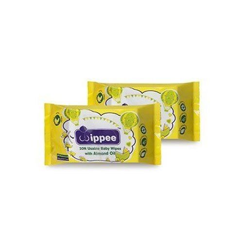 White Usable Almond Oil Baby Wipes