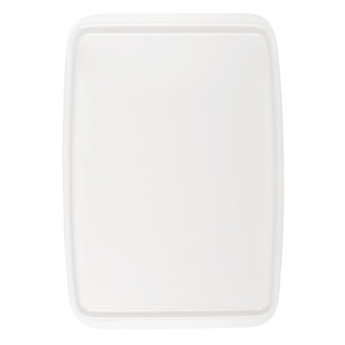 White Xl Size Acrylic Rectangular Serving Tray