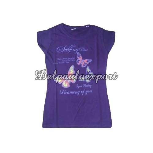 Blue Ladies Printed T Shirt Gender: Female